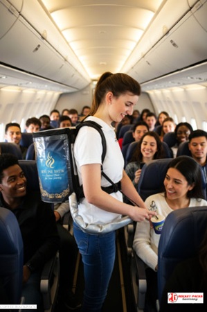 Mobile Coffee Backpack serving caffeine-free Latte at Lisbon open-air concert, combining marketing presentation and tasting experience for engaging event audiences.