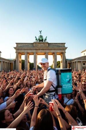 Portable Cold Brew Coffee Backpack with flavored Americano at Zurich wine festival, offering live tasting samples, sales promotion incentives, and brand loyalty programs during outdoor event activations.