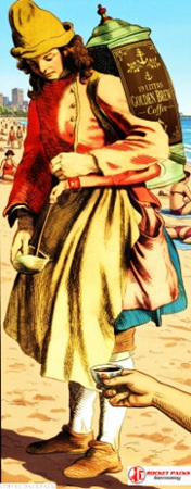 Portable Iced Latte Backpack at Paris concert event, providing effective marketing display, brand solution, and POS activation to maximize visibility and customer taste experience